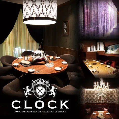 CLOCK ロゴ 店内