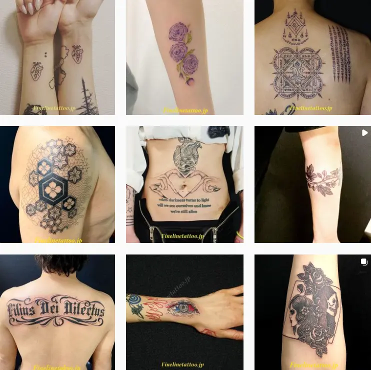 Fineline Tattoo & Piercing Tokyo タトゥー