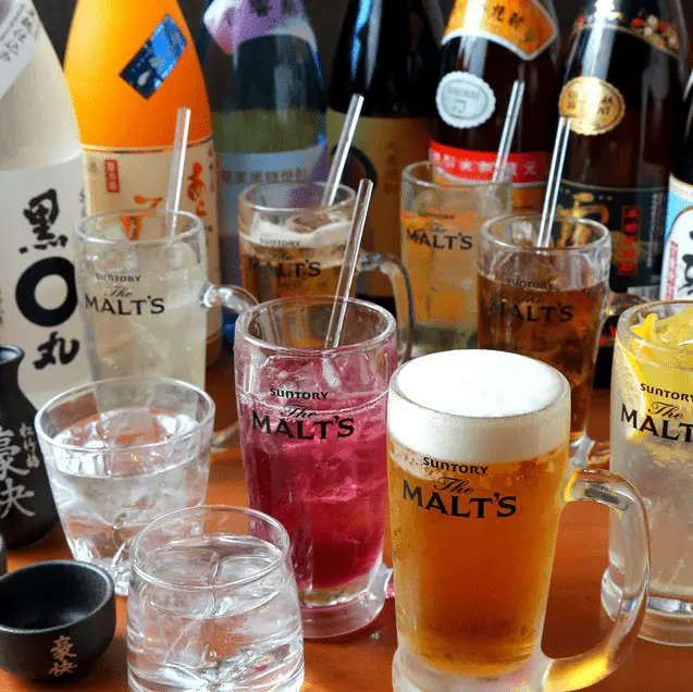 並べたアルコールドリンク