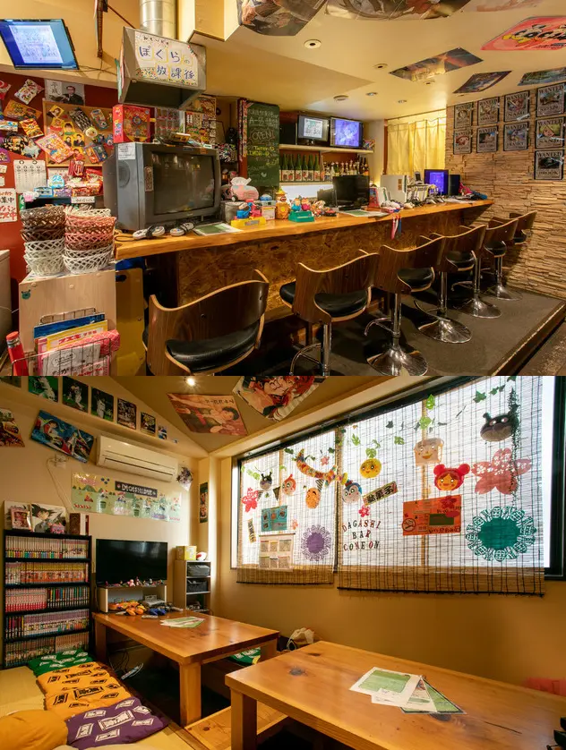放課後駄菓子バーA-55 京都四条河原町店 カウンター&テーブル席 夜遊び河原町