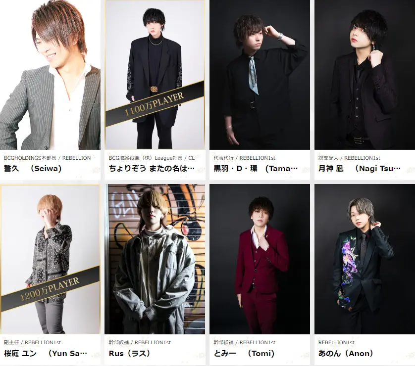 REBELLION1st　在籍ホスト