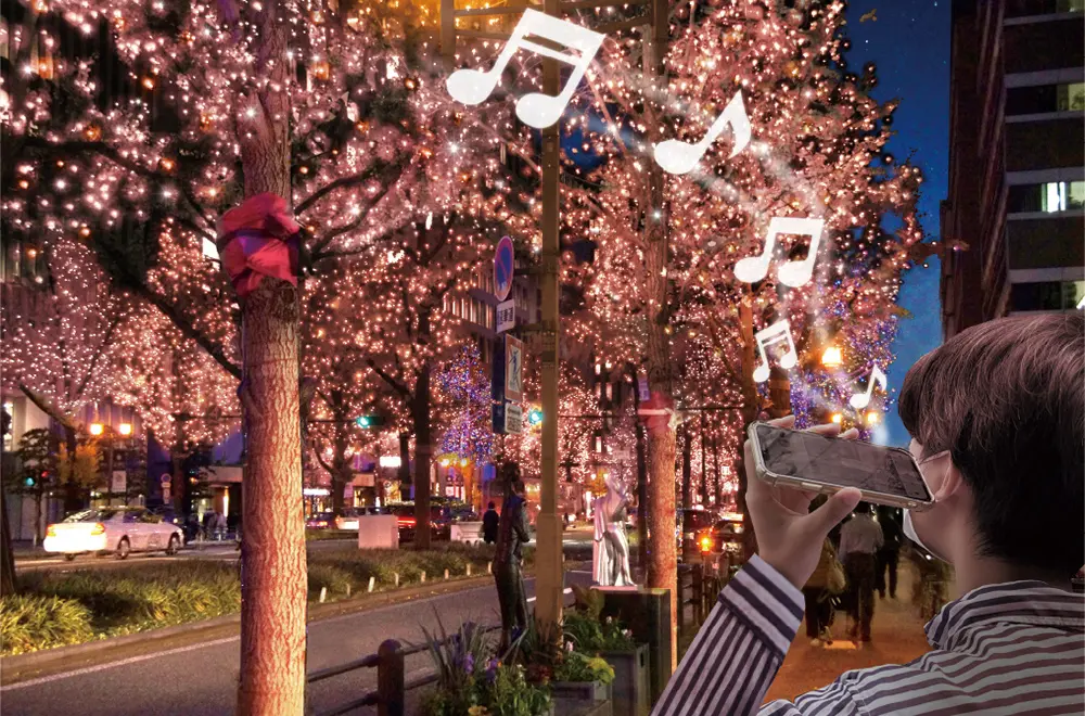 大阪・光の饗宴 御堂筋イルミネーション2022 音楽連動イルミネーション