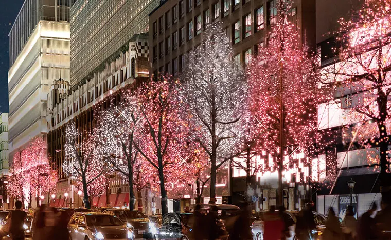 大阪・光の饗宴 御堂筋イルミネーション2022 並木イルミネーション