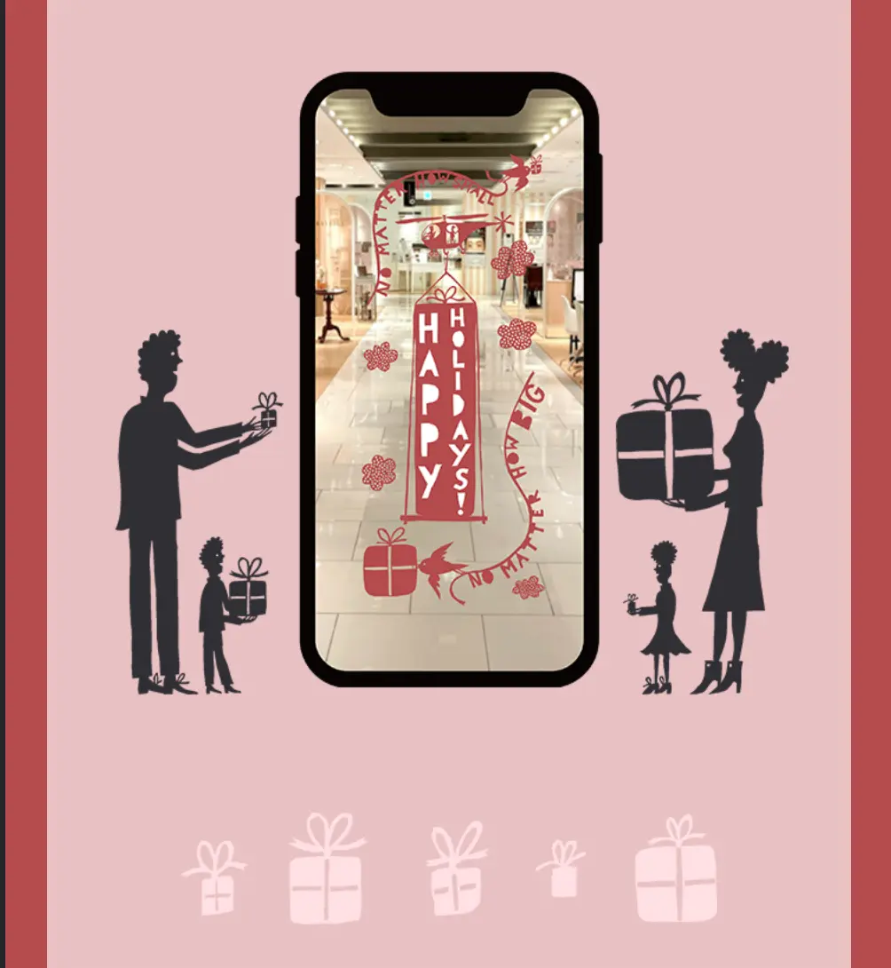 大丸梅田店のHAPPY HOLIDAYS 2022 イラスト