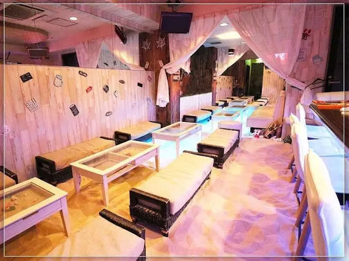 砂浜DiningBar SHAPE BEACH 心斎橋本店 店内 難波コンセプトバー